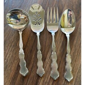 Vtg Oneida VALERIE Stainless Distinction Deluxe HH 4pc Serving Set Flatware